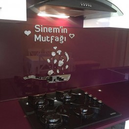 İsimli Mutfak Aynası Dekoru Silver (Gümüş) 23 Parça